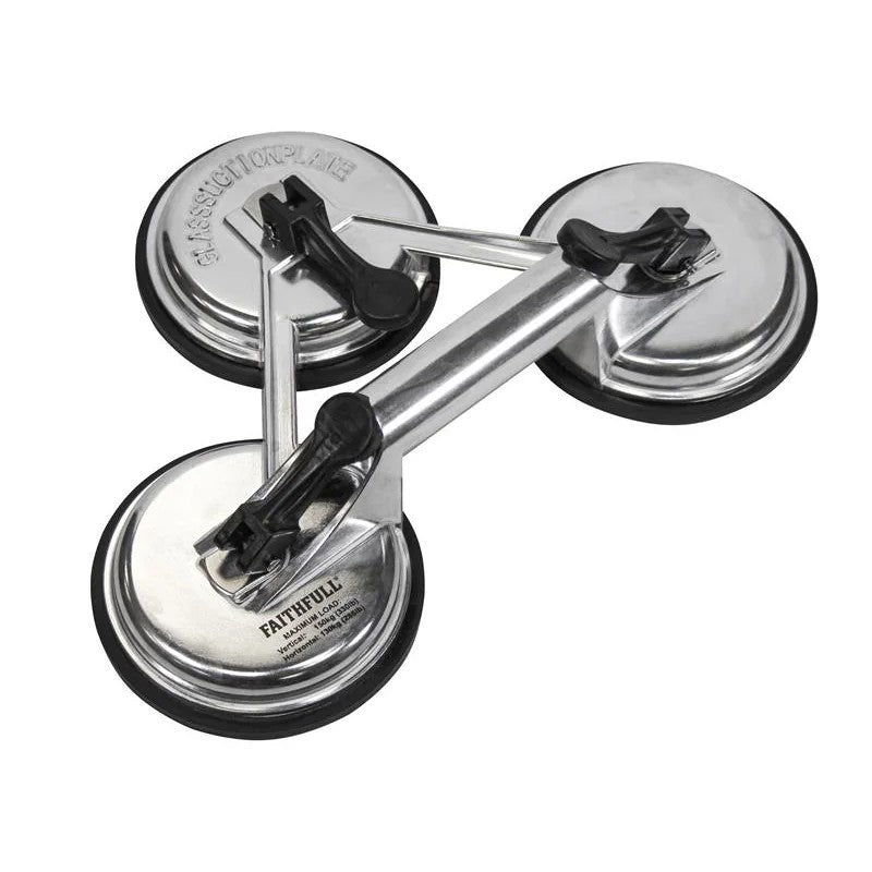 Faithfull Triple Pad Aluminium Pro Suction Lifter - FAISUCPAD3P