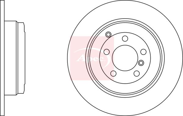 Apec 2 x Brake Disc Set Solid
