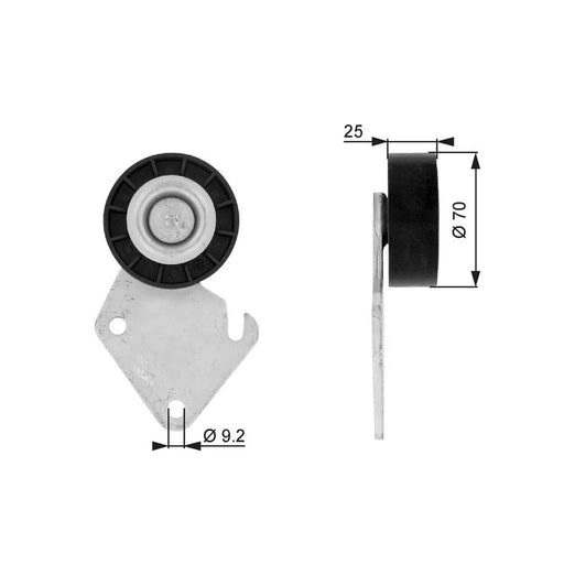 Gates V-Ribbed Belt Deflection/Guide Pulley T36068