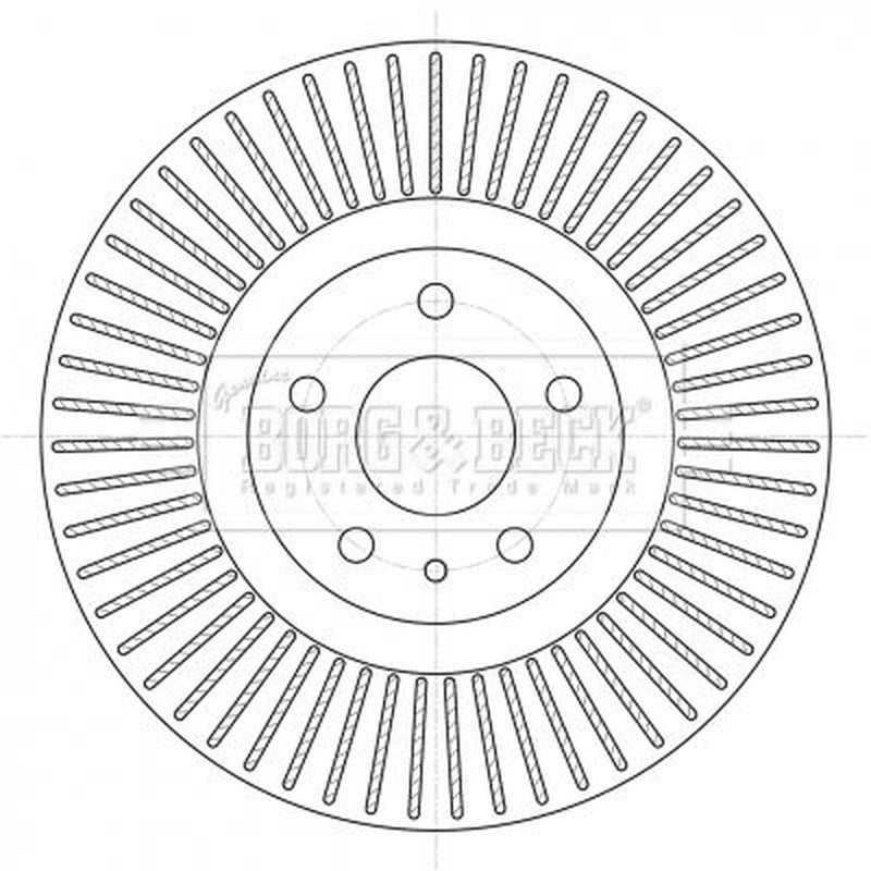 Borg & Beck 2 x Vented Front Brake Discs BBD6097S