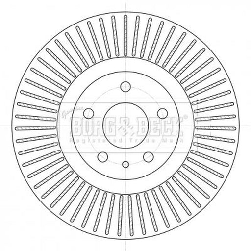 Borg & Beck 2 x Vented Front Brake Discs BBD6097S