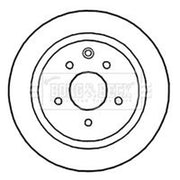 Borg & Beck 2 x Solid Rear Brake Discs BBD4670