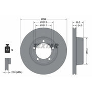 Textar 2 x Front Brake Discs 92061300
