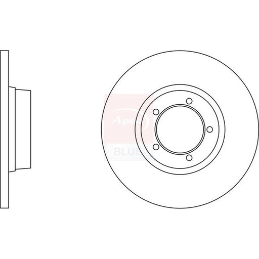 Apec 2 x Solid Front Brake Discs SDK6899