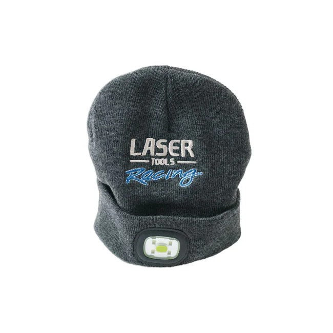 Laser Tools Racing Beanie Hat Front/Rear Rechargeable Light - PL