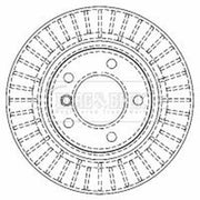 Borg & Beck 2 x Vented Front Brake Discs BBD4464