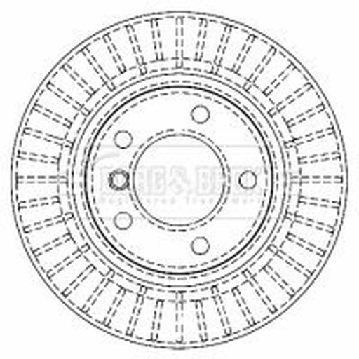 Borg & Beck 2 x Vented Front Brake Discs BBD4464