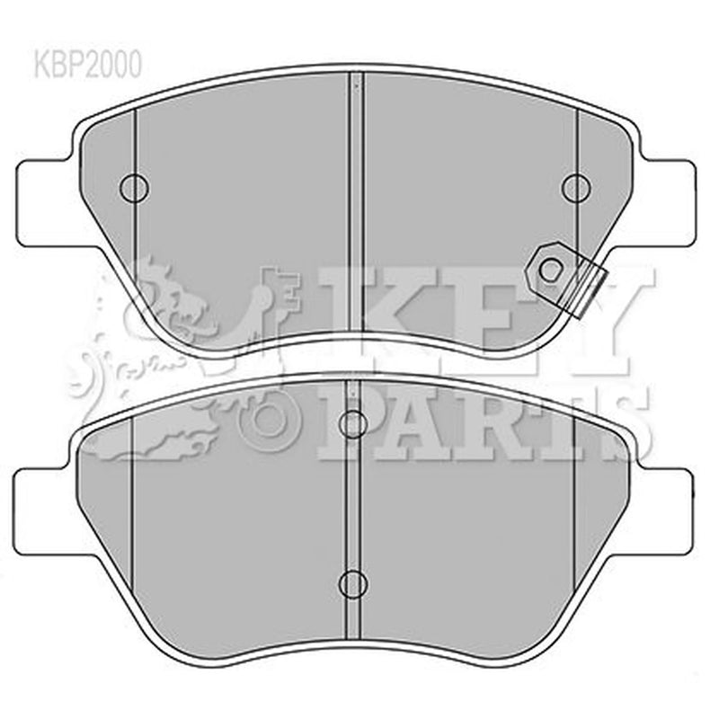 Key Parts 4 x Front Brake Pad Set KBP2000