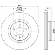 Mintex 2 x Vented Front Brake Discs MDC2941C