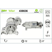 Valeo Starter Motor 12V 1.75kW 14 Teeth 438636