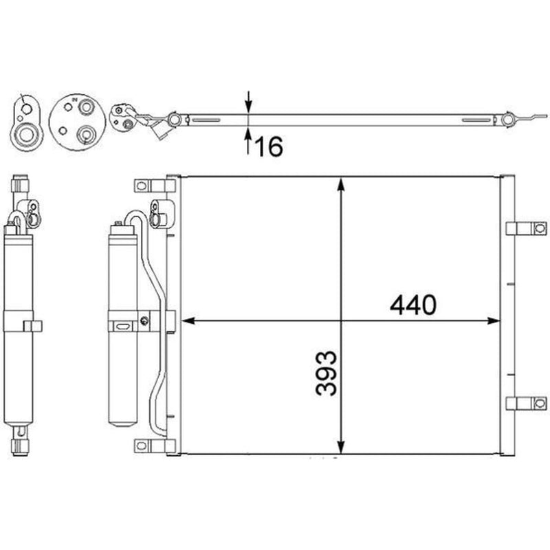 Mahle Air Conditioning Condenser AC 445 000S