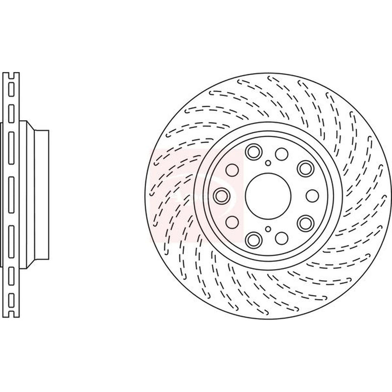 Apec 2 x Vented Rear Brake Discs DSK2830