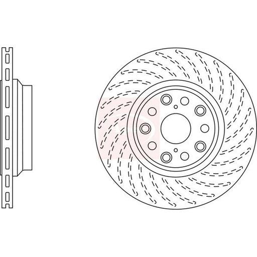 Apec 2 x Vented Rear Brake Discs DSK2830