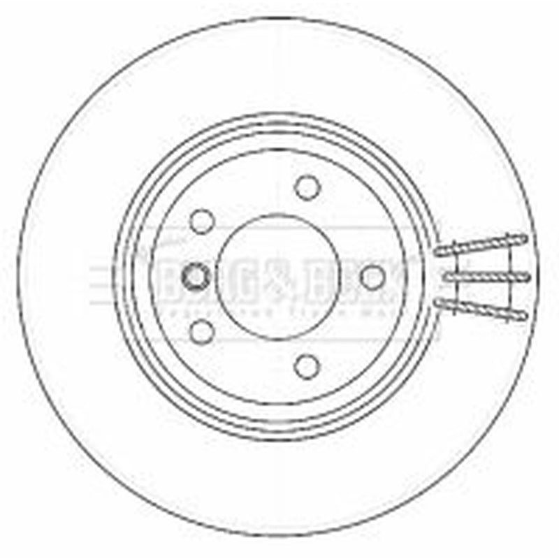 Borg & Beck 2 x Vented Front Brake Discs BBD4472