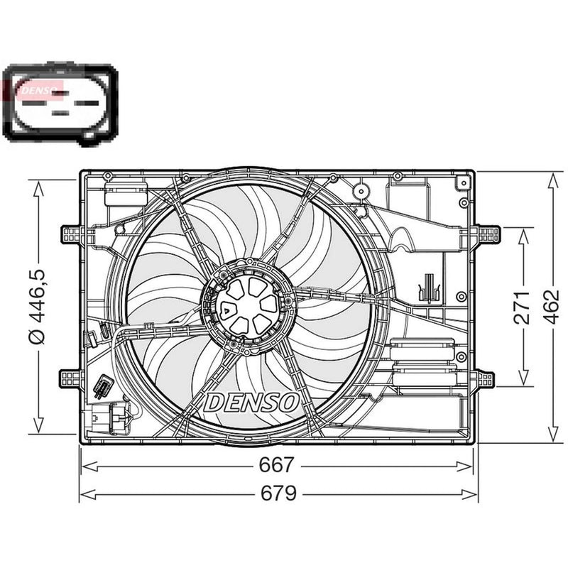 Denso Engine Cooling Fan DER32018