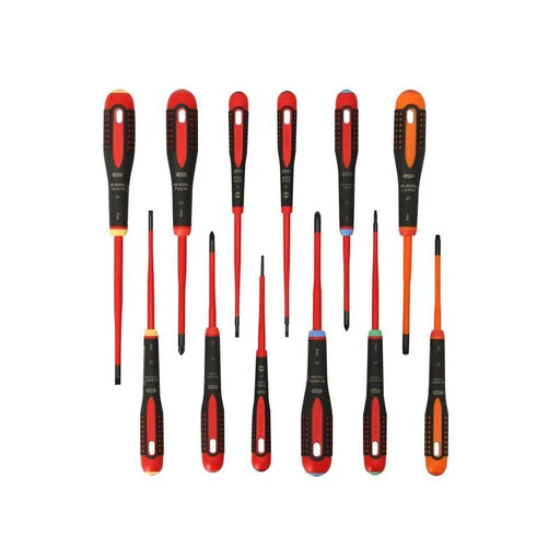 Bahco BE-9878SL ERGO™ Slim VDE Insulated Screwdriver Set, 12 Piece - BE-9878SL