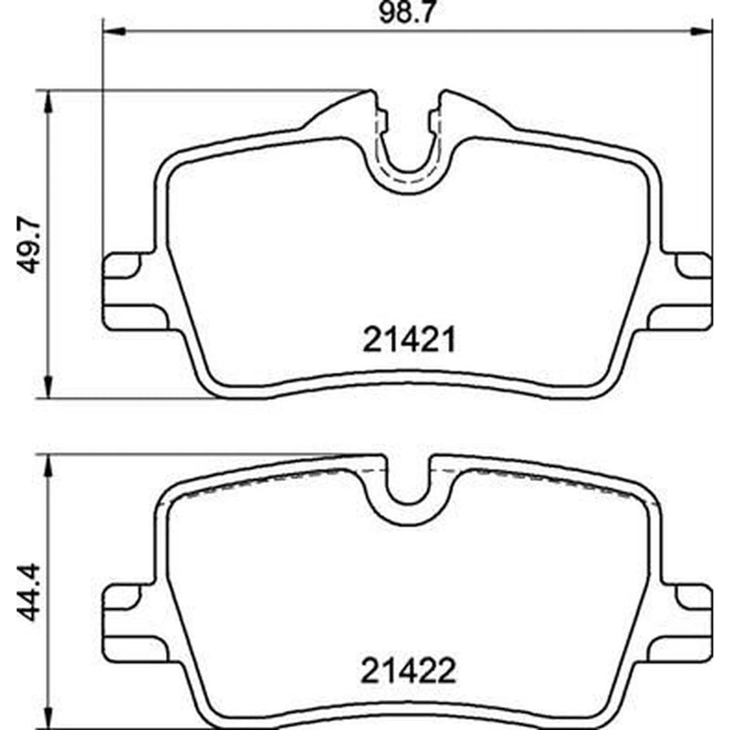 Brembo 4 x Rear Brake Pad Set P06113