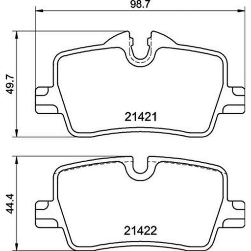 Brembo 4 x Rear Brake Pad Set P06113