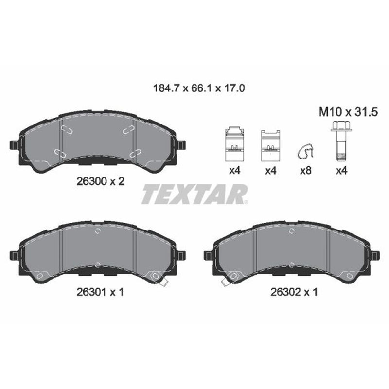 Textar Brake Pad Set 2630001