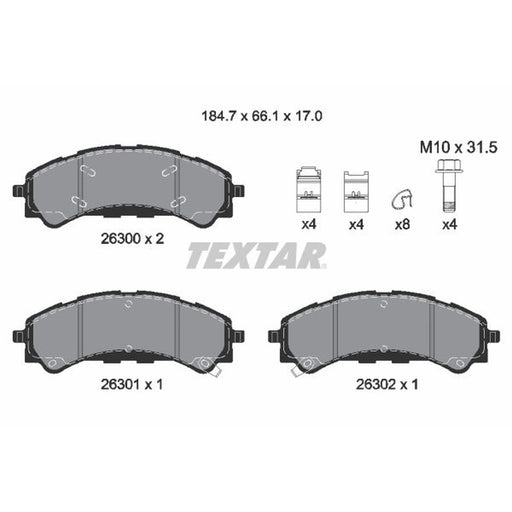Textar Brake Pad Set 2630001