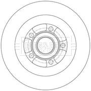 Borg & Beck 2 x Solid Rear Brake Discs BBD6218S