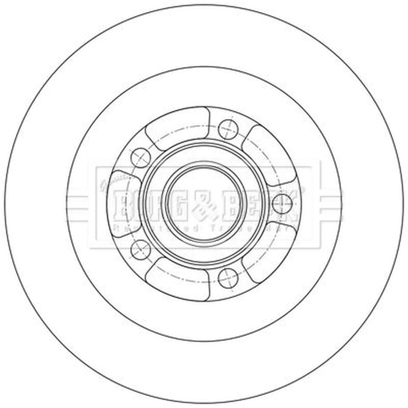 Borg & Beck 2 x Solid Rear Brake Discs BBD6218S