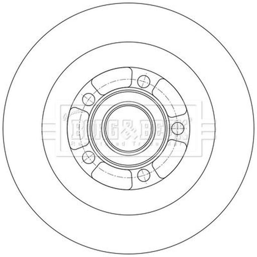 Borg & Beck 2 x Solid Rear Brake Discs BBD6218S