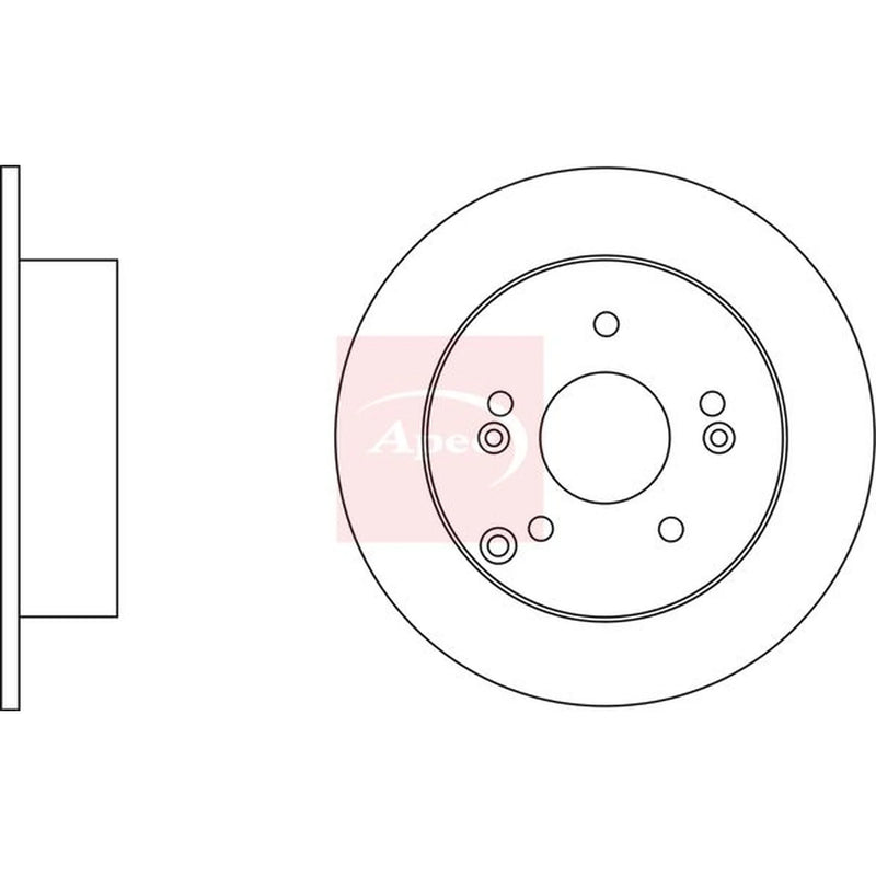 Apec 2 x Solid Rear Brake Discs DSK2548