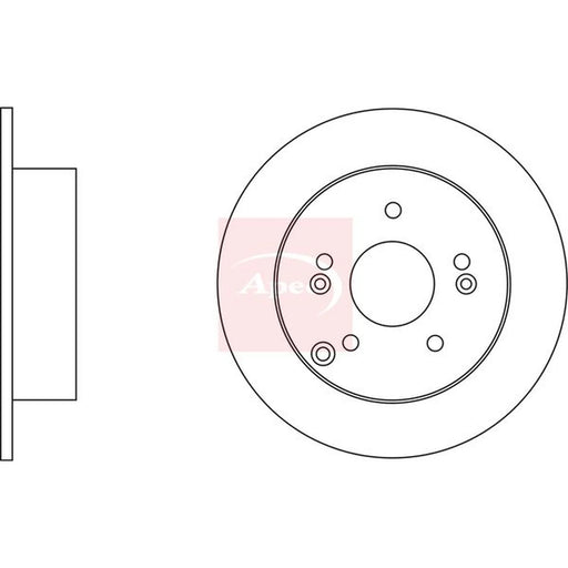 Apec 2 x Solid Rear Brake Discs DSK2548