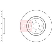 Apec 2 x Vented Front Brake Discs DSK671