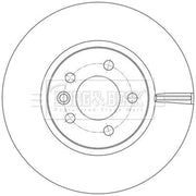 Borg & Beck 2 x Vented Front Brake Discs BBD6233S