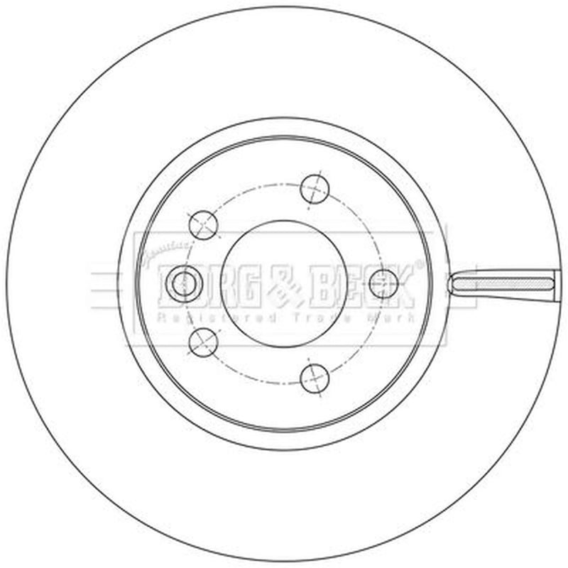 Borg & Beck 2 x Vented Front Brake Discs BBD6233S