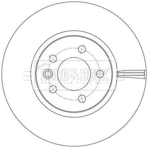 Borg & Beck 2 x Vented Front Brake Discs BBD6233S