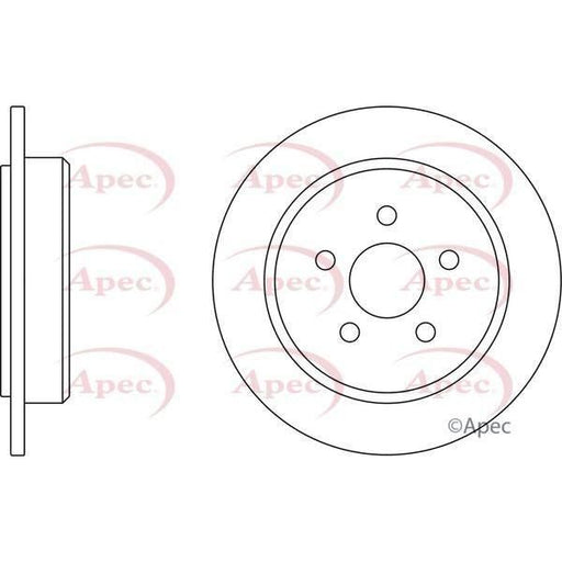 APEC Brake Disc (Rear) (Single) DSK3625 fits Ford Apec  - Town Parts