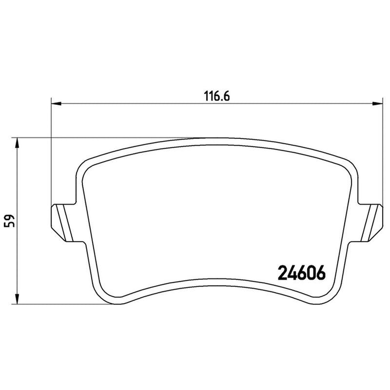 Brembo 4 x Rear Brake Pad Set P85100