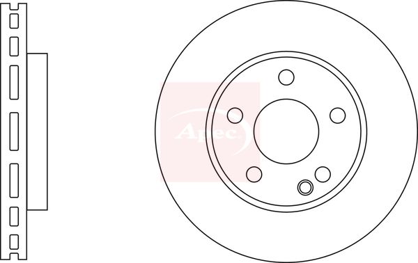 Apec 2 x Brake Disc Set Vented