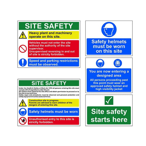 Scan PVC Construction Site Pack (5 signs) - 13974