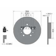 Textar 2 x Solid Rear Brake Discs 92269103