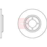 Apec 2 x Solid Front Brake Discs DSK158
