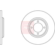 Apec 2 x Solid Front Brake Discs DSK158