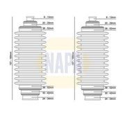 NAPA Steering Bellow Kit Front NCB3001