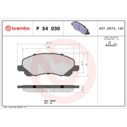 Brembo 4 x Front Brake Pad Set P54030