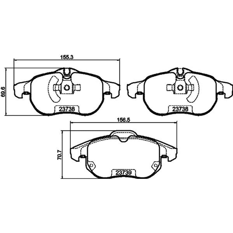 DON Front Brake Pad Set PCP1138