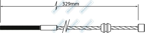 Apec Handbrake Cable Front fits Opel Corsa C 2000-2009 1.0 1.2 1.3 1.4 1.7 1.8
