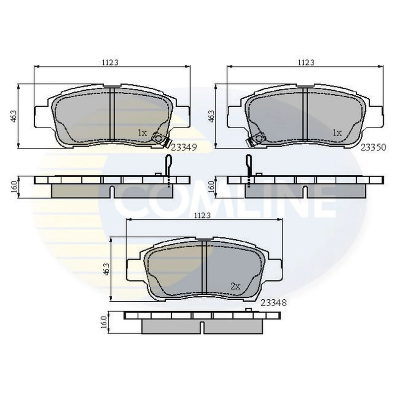 Comline 4 x Front Brake Pad Set CBP3582