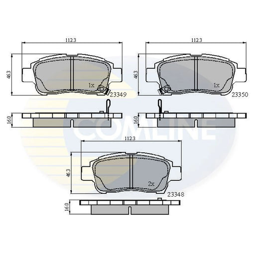 Comline 4 x Front Brake Pad Set CBP3582