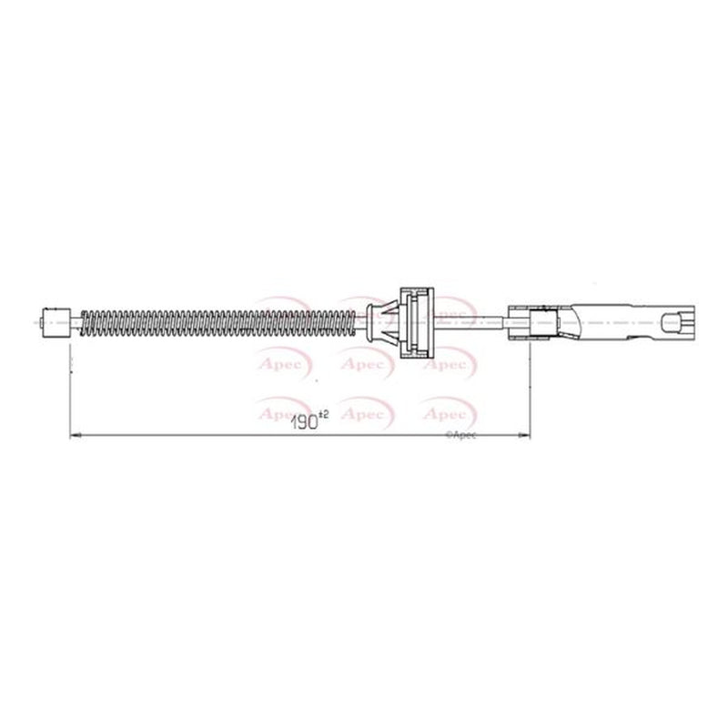 Apec Handbrake Cable Left Rear CAB1683