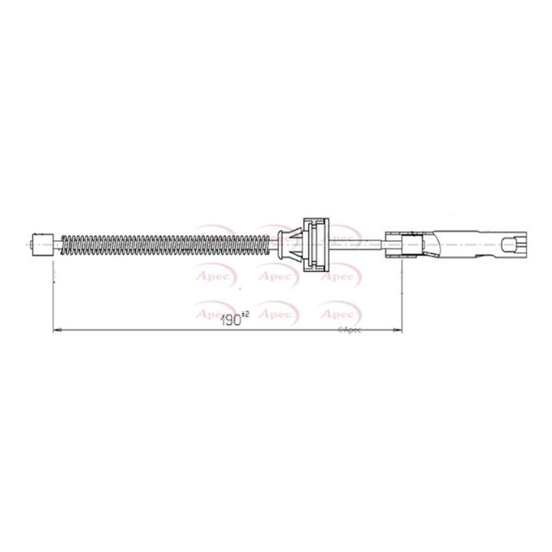 Apec Handbrake Cable Left Rear CAB1683