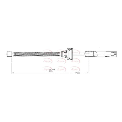 Apec Handbrake Cable Left Rear CAB1683