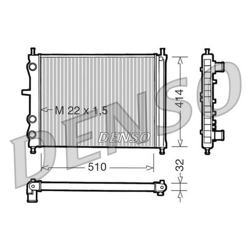 Denso Engine Radiator DRM09024